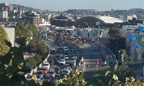 Protesters bring demonstration from SF streets to highway, block lanes on Hwy 101